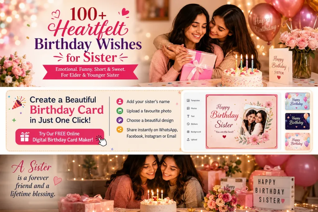 100+ Heartfelt Birthday Wishes for Sister